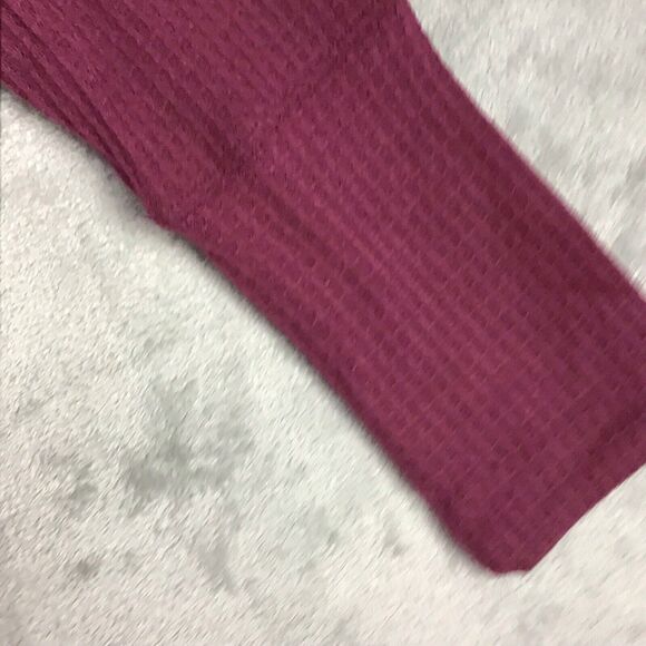 Bobeau Women’s Small Red Cowl Neck Long Sleeve Blouse Soft Stretch Waffle Knit - Picture 3 of 15